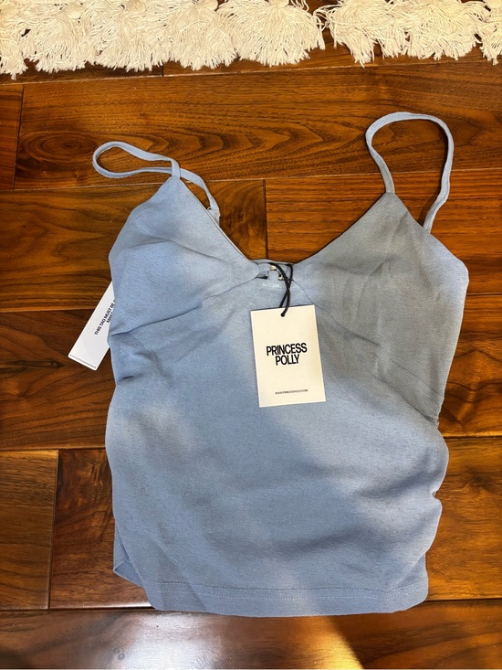 Princess Polly Tops - Princess Polly Powder Blue Cami with Spaghetti Straps